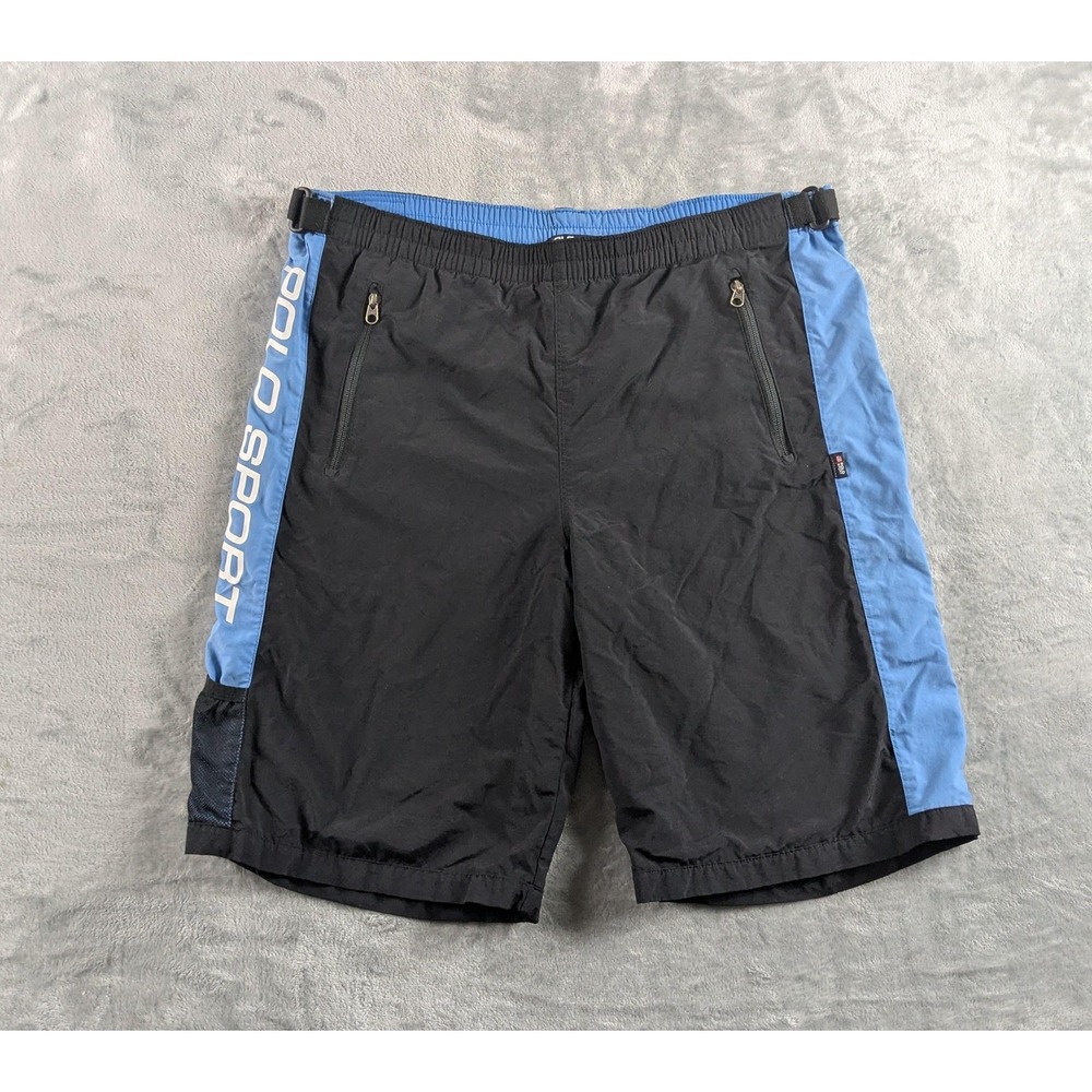 VTG Polo Sport Ralph Lauren Swim Shorts Men L Mesh Lined Waist Adjuster Nylon